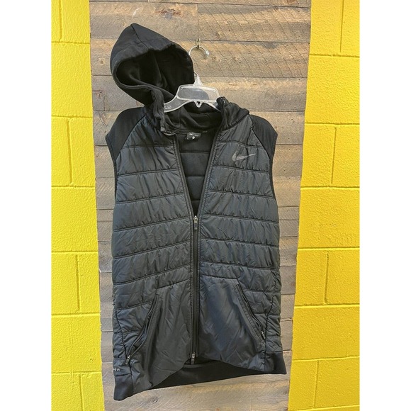Nike Jacket Mens M Winterized Therma Hooded Training Vest 864121 010